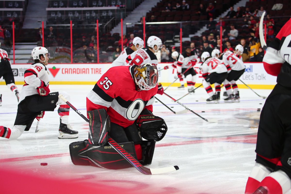 Senators's tweet photo. Back from the break.
Puck drop against the Devils is coming up next at @CdnTireCtr. Catch all the action on TSN5 and RDS2. #GoSensGo https://t.co/0kMnqeJNFX