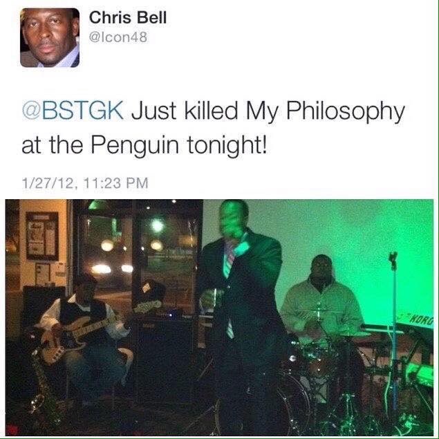 BSTGK11's tweet photo. #OnThisDay Jan 27, 2012 at 11:23 PM - my mans @Icon48 took to Twitter to let the world know that @BSTGK11 had just murk’d the mic at The Penguin- at that time he nor the crowd knew that the last time they saw him on the mic would be last time they saw him on the mic #RhymePays https://t.co/jn9XiawLFL