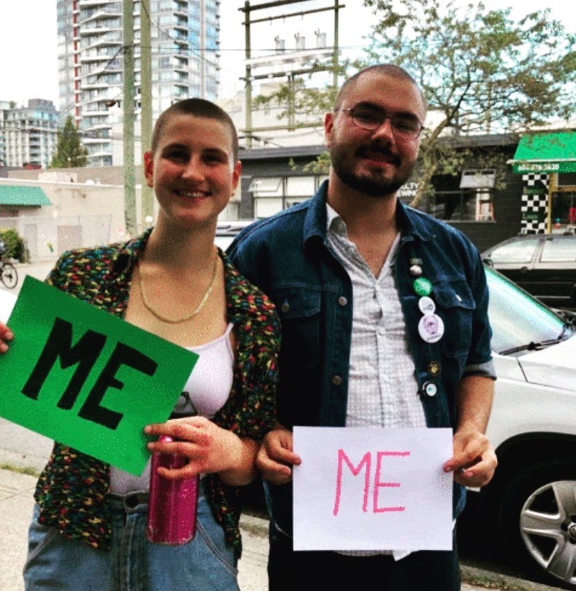 Female and Male with ME posters