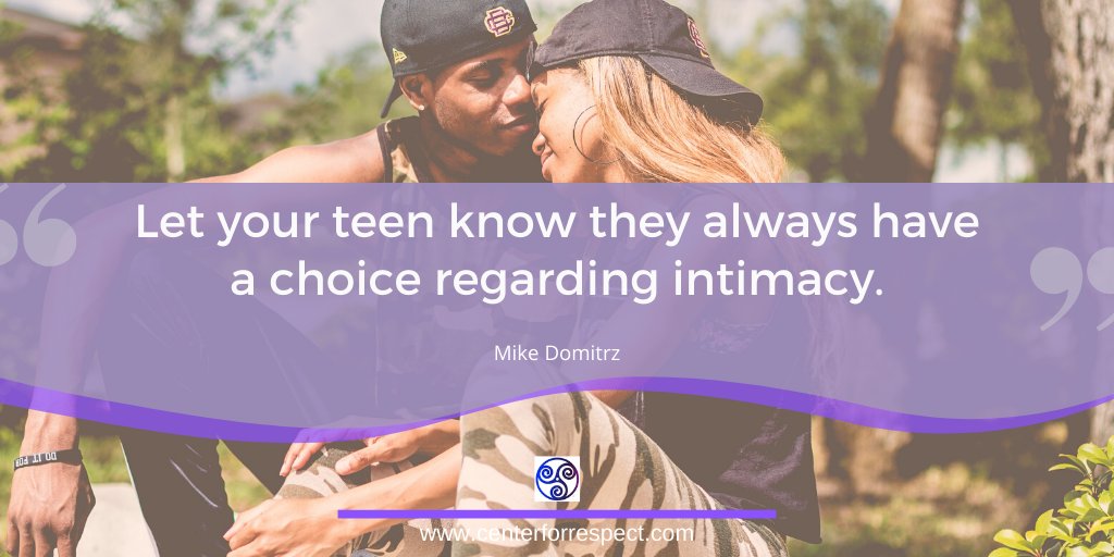 CenterRespect's tweet photo. Let your teen know they always have a choice regarding intimacy.
#cultureofrespect #respect #culture #CanIKissYou #askingFirst #consent #school #highschool #middleschool
https://t.co/73j4ZvhV6B https://t.co/B7ATMzSMwz