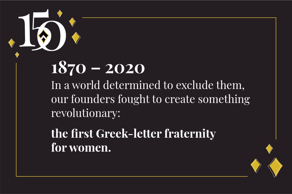 Proud to be a Theta and part of an organization empowering woman and supporting leadership for 150 years! #Theta150 <a href="/BettieLocke/">Kappa Alpha Theta</a>