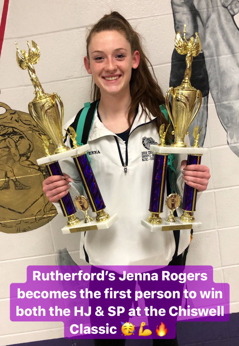 GarfieldXCTF's tweet image. Congratulations to Jenna Rogers of @Rutherfordxc_tf who became the first person to win BOTH the High Jump AND Shot Put at the Chiswell Classic! #historymade #jumpnation #thrownation @northNJtrack @VarsityAces @NJICathletics @RutherfordHSAD