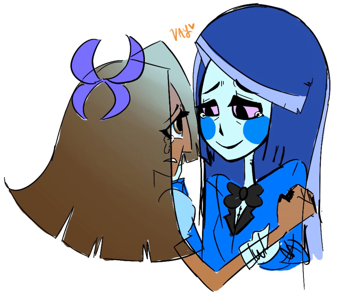 Orange_lover18's tweet photo. “Please.....I can’t just leave you.....I’m not ready..!” #HazbinHotelFanart #Hazbin_Hotel #chaggie #2pcharlie #2pvaggie 2p Vaggie gets redeemed. https://t.co/UjJOastyY2