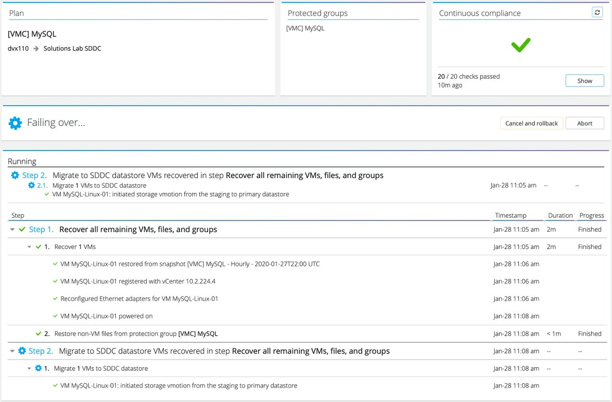 How long does it take to DR a live 3TB <a href="/MySQL/">MySQL</a> VM from on-prem to the VMware Cloud on AWS?

If you answered 3 minutes you are correct!!

#Datrium #DRaaS <a href="/vmwarecloudaws/">VMware Cloud on AWS</a>
