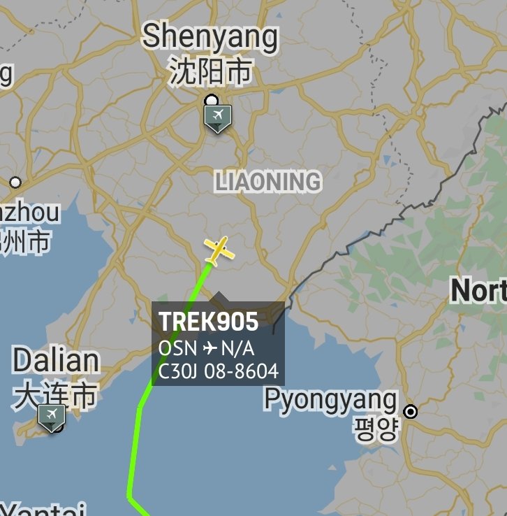 is_keelu's tweet photo. Interesting...
USAF
Lockheed C-130J-30 Hercules
Spotted South of Shenyang, #China
(Departed from Osan Air Base, #SouthKorea)
#TREK905 08-8604 #AE220B https://t.co/DHdZ6a7v6d