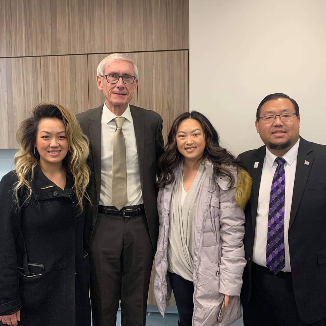 cwhp2018's tweet photo. Had a wonderful time meeting with @GovEvers after the talks of commission on Fair Maps. Thanks for stopping in #Wausau Evers!

#cwhp #hmong #leadership
#development #FairMaps https://t.co/X6vECKv87n