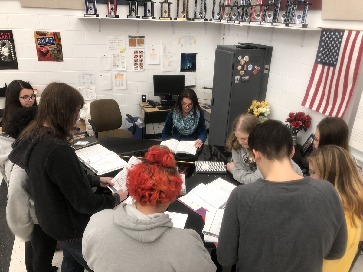 Musical rehearsal for Avenue Q School Edition! We love you Mrs. Altonjy!!