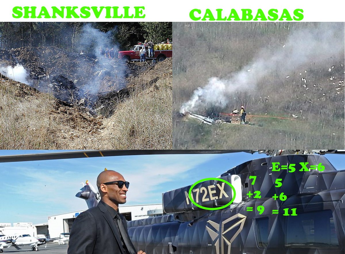 CrisisArtist16's tweet photo. Well, well, if it isn't the 'ol show-'em-a-crash-site-with-almost-nothing-there-that-should-be-there trick after
Kobe's pilot Ara Zobayan crashes into a Calabasas hillside, killing Kobe at 41. #psyop #gematria
Kobe Bryant=41
Ara Zobayan=41
Skull and Bones=41
Brainwash=41
Kobe=33 https://t.co/I40SuL4qaZ