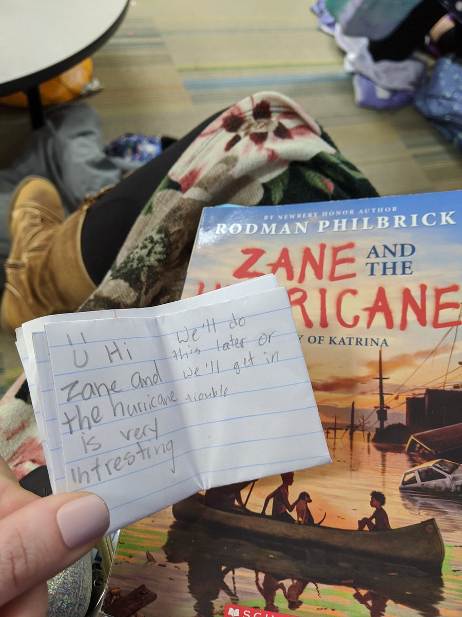 You know you've picked a great read aloud (and have a great bunch of kiddos) when you confiscate this kind of note! 📚 #hawksdoitdifferent #togetherisbetter #otherhawksmatter <a href="/HortonsCreekES/">Hortons Creek ES</a>