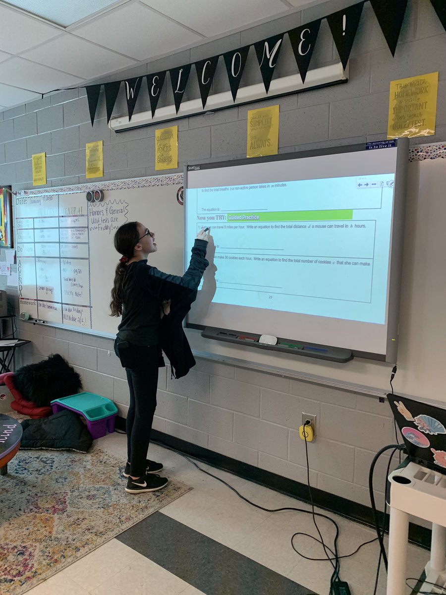 I love watching my kids “student teach” (that’s what they call volunteering at the board).