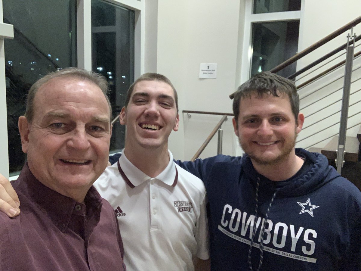 CoachVic_UT's tweet photo. Great to see two good friends tonight at Davenport Hall, Seth and Andrew. Two great Bulldawgs! #PTLGD https://t.co/C5Vz1mqi2N