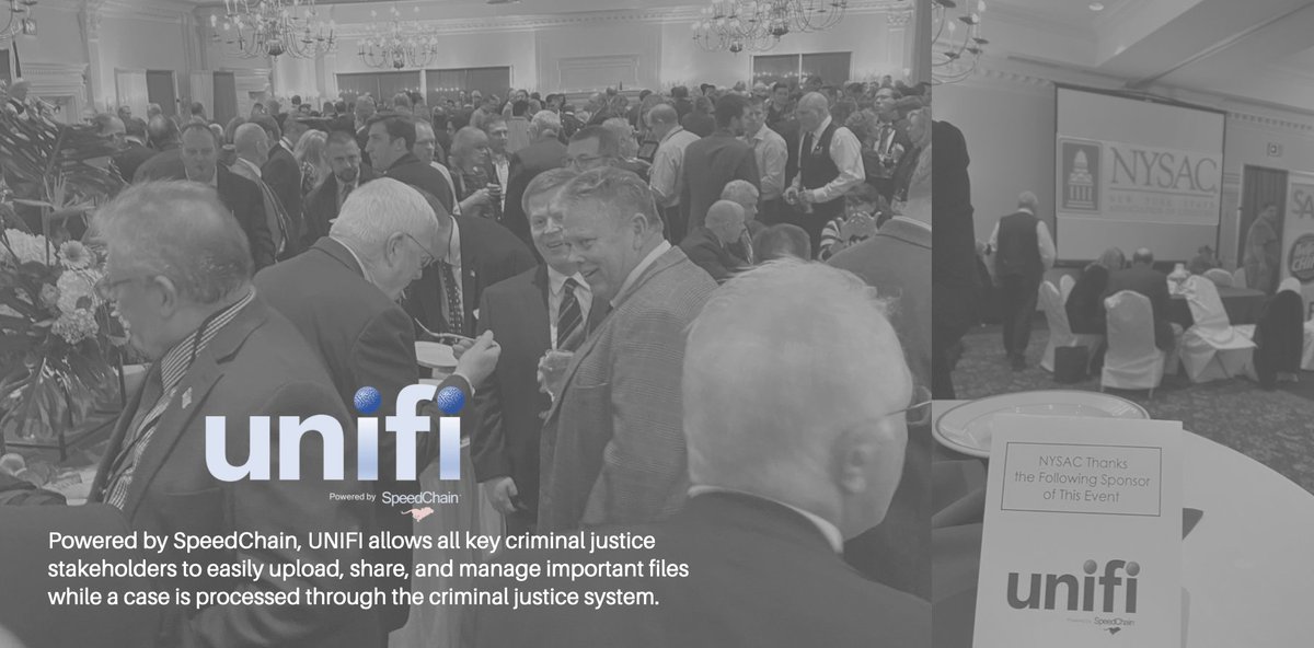 ItsDanielCage's tweet photo. .@_Unifi is a proud sponsor of #NYSAC2020. We will be showcasing @_speedchain technologies that support compliance efforts of newly reformed #discovery laws that require prosecution to turn over "all discoverable materials" no later than 15 days after arraignment. #NYSAC2020 https://t.co/4Qi3LNkAJd