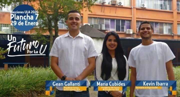 LeopoldoGocho's tweet photo. Para nuestra hermosa Táchira la mejor opción es la Plancha 7

@GeanGallanti
Gean Gallanti Presidente del C.E. #NUTULA

@MariaCubides03
María Cubides Presidenta adj.

Kevin Ibarra
Secretario de Organización

Este #29Ene te invito a votar por ellos #TodosUnidosPorLaU https://t.co/vq96fKoeQH