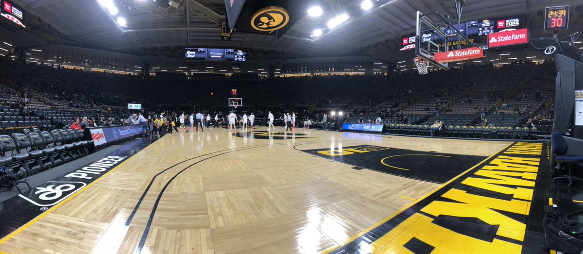 jernichols's tweet photo. It’s game time from Carver Hawkeye Arena with @jockosports and @nbc15_madison https://t.co/ddllNZP0ps