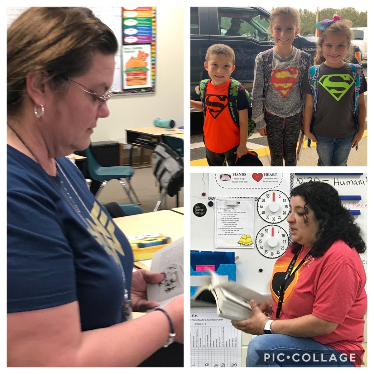 Superheroes were strong at OES. ⁦<a href="/Oakstead_Otter/">Tammy Kimpland-</a>⁩ #CelebrateLiteracyPasco #PascoLiteracy