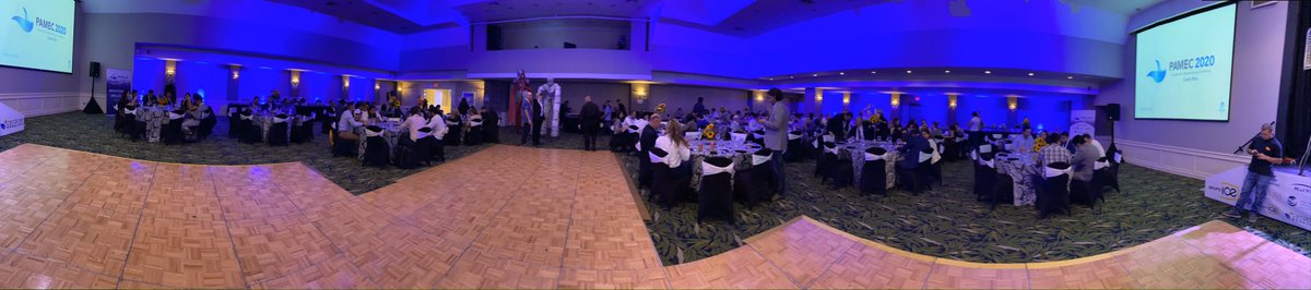 ProfBahaj's tweet photo. #pamec conference dinner, @DBruceCameron doing his thing prior to the dinner. Fantastic day with keynotes and panels @EnergySoton @IRENA covering #marineenergy and other energy issues #energyefficiency. Final day tomorrow. Thanks to #Pamec team for an excellent event #ewtec. https://t.co/TyIJEKmNSL
