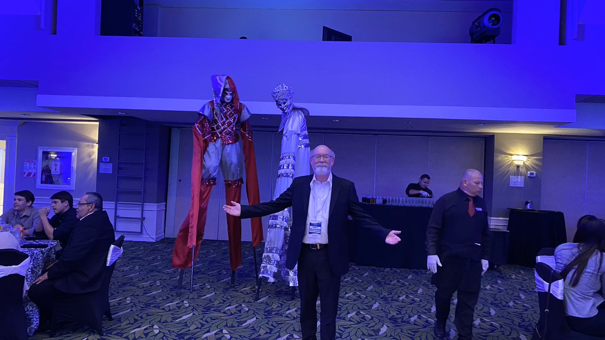ProfBahaj's tweet photo. #pamec conference dinner, @DBruceCameron doing his thing prior to the dinner. Fantastic day with keynotes and panels @EnergySoton @IRENA covering #marineenergy and other energy issues #energyefficiency. Final day tomorrow. Thanks to #Pamec team for an excellent event #ewtec. https://t.co/TyIJEKmNSL