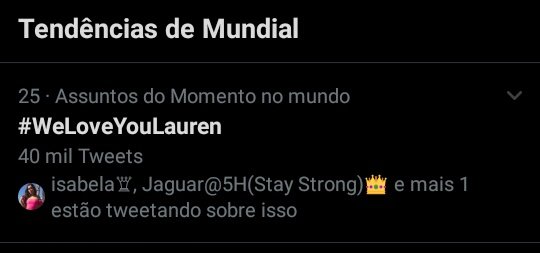 portallaurenbra's tweet photo. E os 10 fãs fazem tudo! #WeLoveYouLauren alcançou 40 mil tweets nos trends mundiais. https://t.co/ox8vSVK2tE
