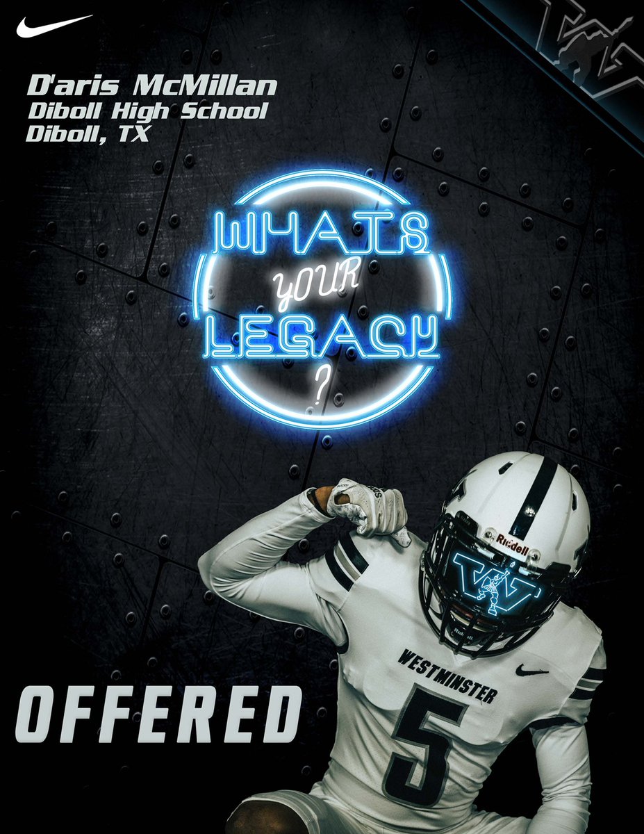 ArisMcmillan's tweet photo. Blessed to say I received an offer from Westminster college.Thank you @_CoachHeck https://t.co/5TInU9Envp