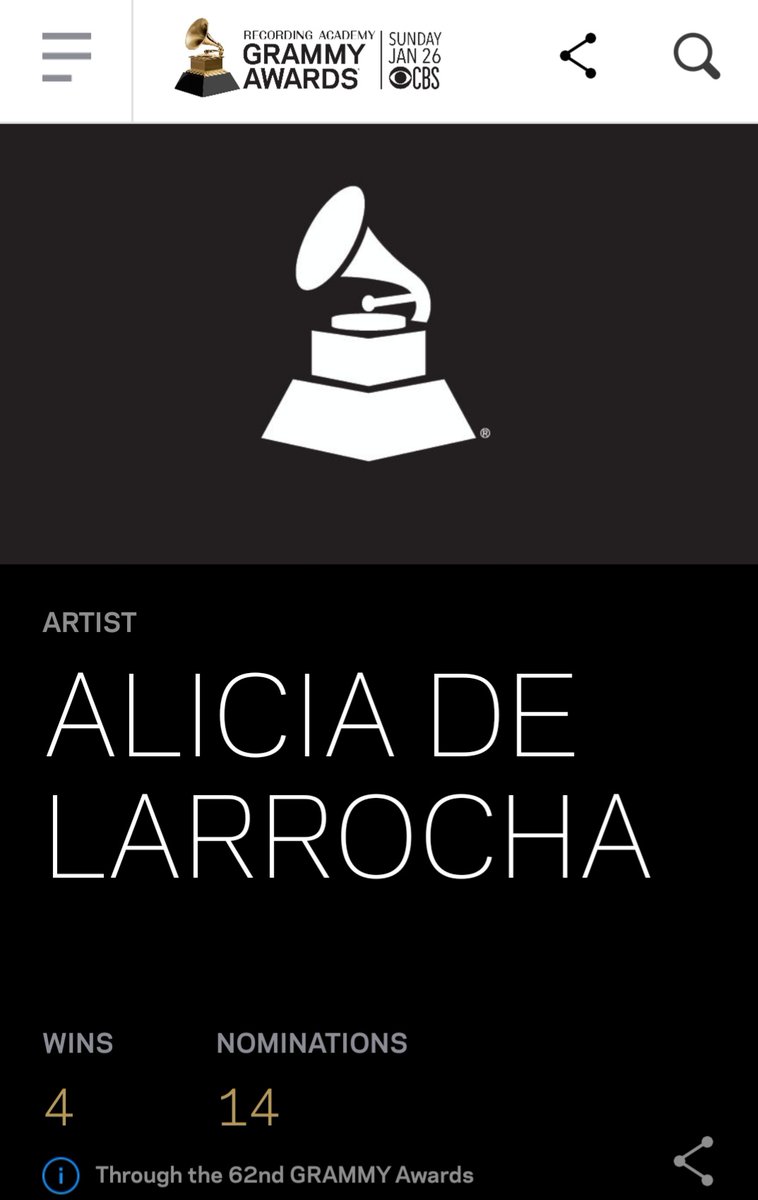 ⛔ BULO de <a href="/rtve/">RTVE</a>. "Rosalía (@rosaliavt), primera artista española en ganar un Grammy".

❌ FALSO: Tanto Montserrat Caballé como Alicia de Larrocha lo ganaron con anterioridad.
grammy.com/grammys/artist…
grammy.com/grammys/artist…