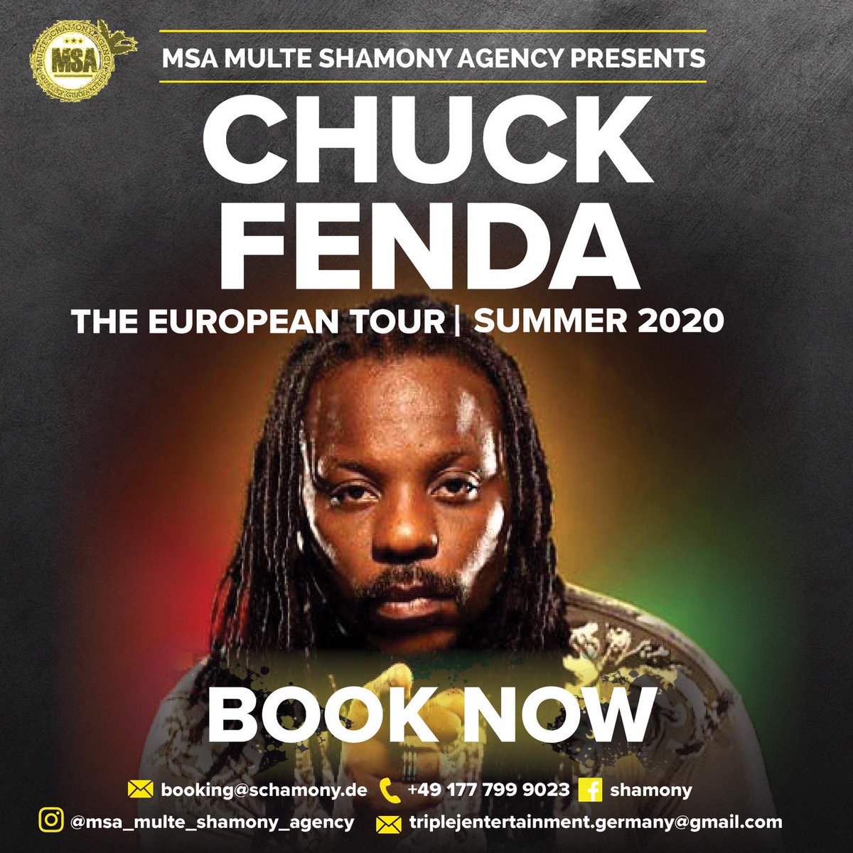 Europe get ready <a href="/iamchuckfenda/">Chuck Fenda</a>  summer tour right across Europe...more info coming soon