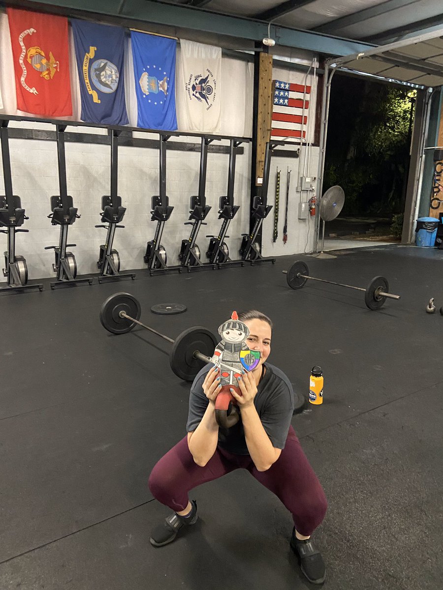 Flat Knight traveled to CrossFit Port Orange with our classroom volunteer, Mrs. Jarrell. They love keeping their mind AND muscles fit!  #VCSCLW2020 @HHSK8Knights