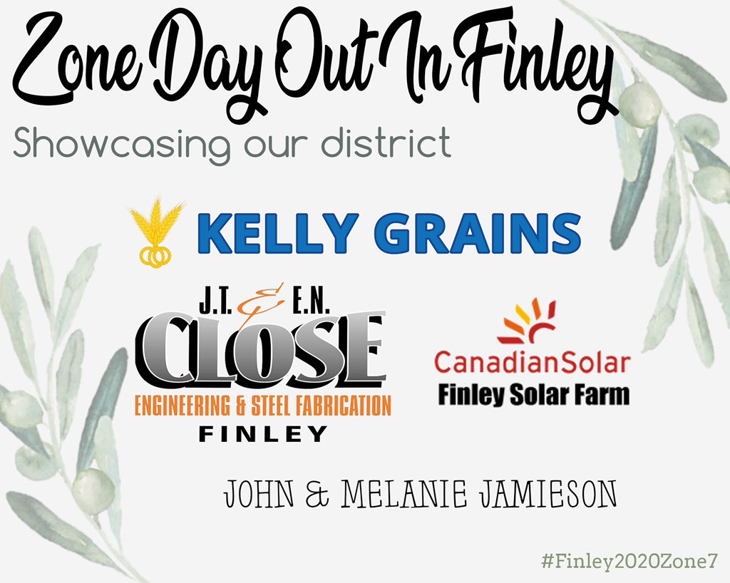 We'd like to say a big THANK YOU to the following for allowing us to bring our tour bus along and showcase what our wonderful area has to offer:

🔹 Kelly Grains
🔹 Finley Foundry Museum
🔹 Finley Solar Farm
🔹 John &amp; Melanie Jamieson

#Finley2020Zone7 #bestinshow