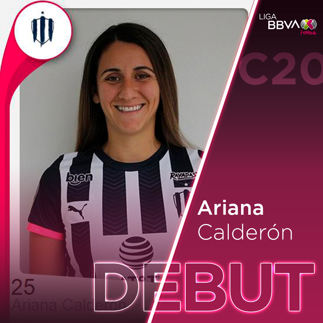 LigaBBVAFemenil's tweet photo. Al entrar de cambio, @aricalderon5 🇺🇸🇲🇽de @Rayadas debutó HOY en la #LigaBBVAMXFemenil

ENHORABUENA 👏👏👏👏 #NuevosRostros

🎀#VamosPorEllas ⚽ https://t.co/GDRsKGyEcq