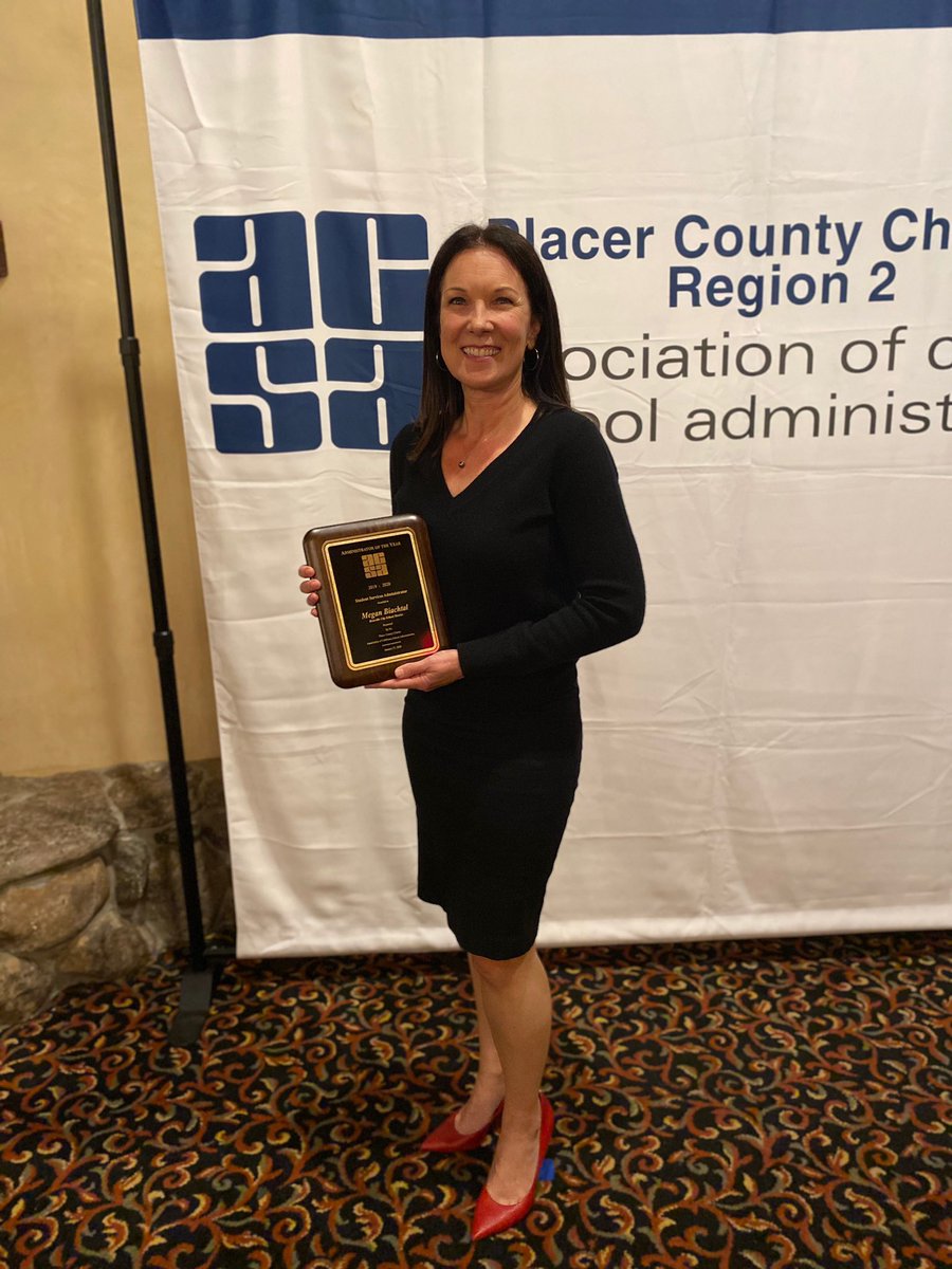 PlacerACSA's tweet photo. Placer County Administrator of the Year ‘Student Service Administrator’ Meghan Baichtal! Congratulations!!! #rcsdchampions https://t.co/xiuUIMqsdA