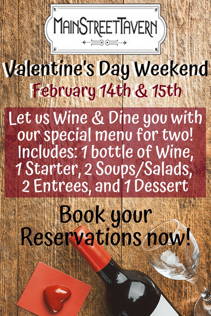 mstclaremore's tweet photo. Valentine's Day is right around the corner! We'll have our dining room, private room, and a few bar seats setup for reservations on Friday, February 14th and Saturday, February 15th starting at 5pm. Be sure to make your reservation sooner rather than later. https://t.co/gnJVJEjTVa