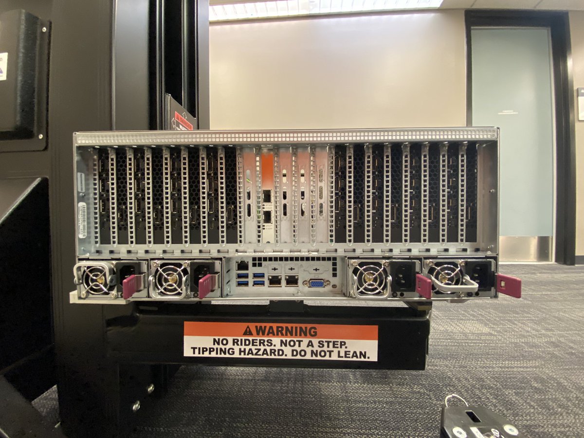 GPU Server (Rear View) unpacked onto the @serverlift