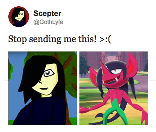 GothLyfe's tweet photo. If Scepter had a twitter account, probably... #PokemonSwordShield https://t.co/J1DCdAh07q