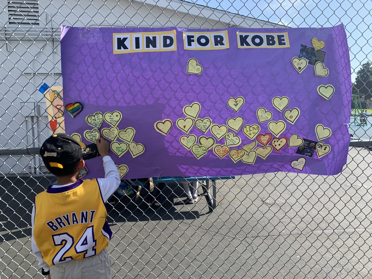 counseloramybcd's tweet photo. #GreatKindnessChallenge is finally here! Kindness Pod leaders greeted students in the morning with smiles, facilitated kindness stations at recess and took photos at our “Be the I in KIND” photo booth! Also, we made a special tribute to @kobebryant #CulverPride #KindnessMatters https://t.co/0Fu2F7QkCO