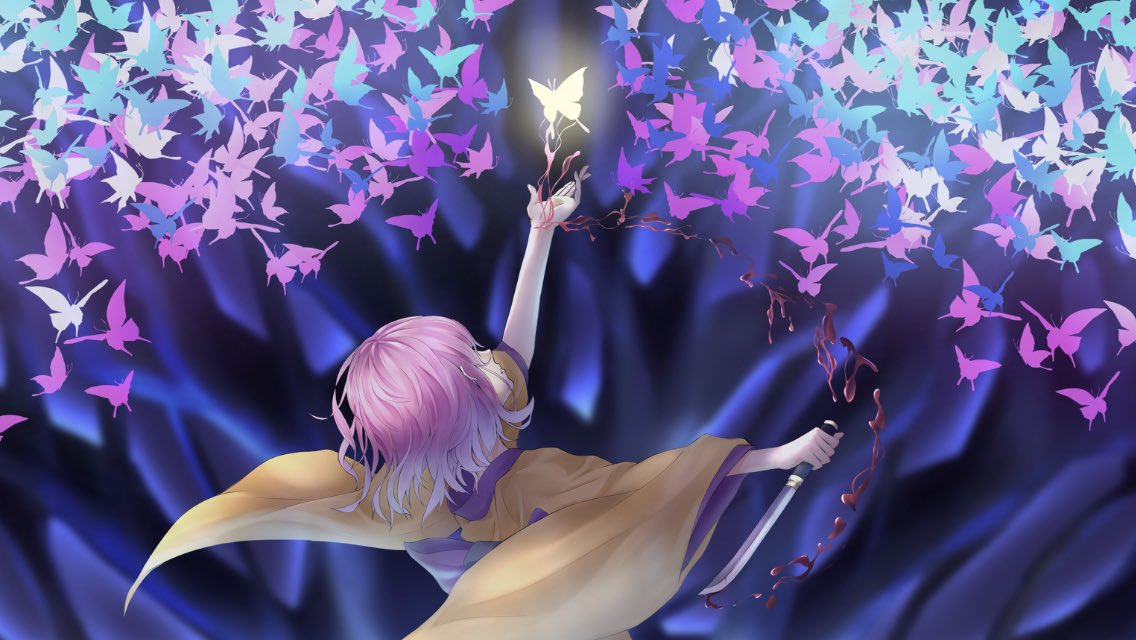 Chakuma Skeb募集中 Ar Twitter ー桜の下に眠る 貴女はー 東方イラスト 東方project 西行寺幽々子 過去ゆゆ 私の絵柄が好みって人にフォローされたい