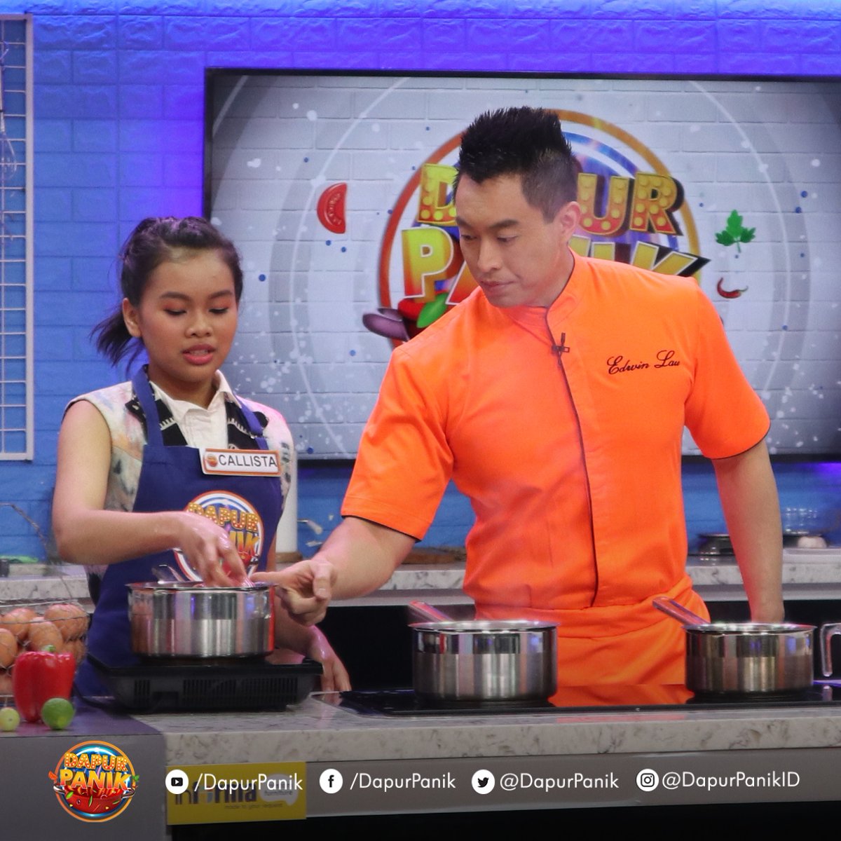 Chef Edwin turun tangan langsung memberikan arahan ke Callista karena sang Mama kurang dalam memberikan arahan yang benar. Tapi pada akhirnya Mama Ine dan Callista berhasil melewati tantangan masak di #DapurPanikID . <a href="/officialgtvid/">OfficialGTVID</a>
