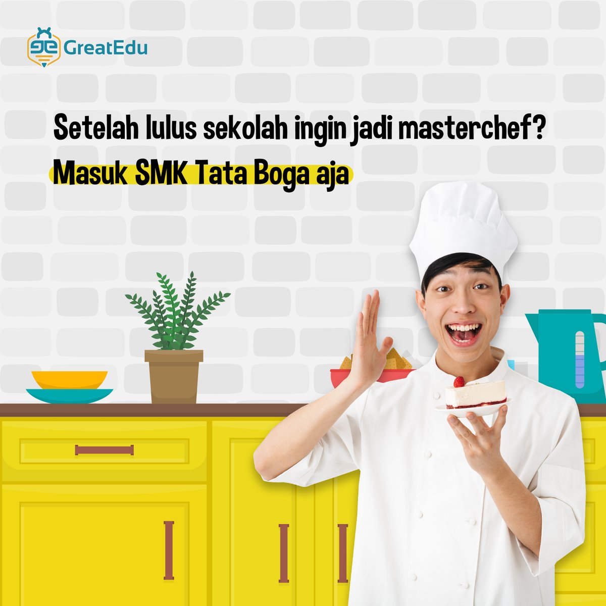 id_greatedu's tweet photo. #Greaters, siapa di sini yang setelah lulus ingin menjadi #MasterChef seperti Chef Arnold, Renatta, sama Juna? 👩🏻‍🍳

https://t.co/2Gz5JOQqFD

#GreatEdu #BukaGreatEduAja #WajahBaru2020 #SMK #VHS #TataBoga #Gastronomy #MasterChef #MasterChefID #MasterCherINA #SelasaSemangat #Tuesday https://t.co/IIec7ieLzF