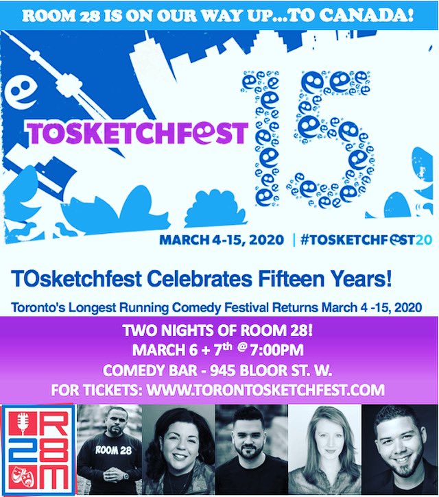Room28Comedy's tweet photo. Toronto!!! We’re coming for you!!! #tosketchfest20 @TOsketchfest https://t.co/BsPQ4TMRc2