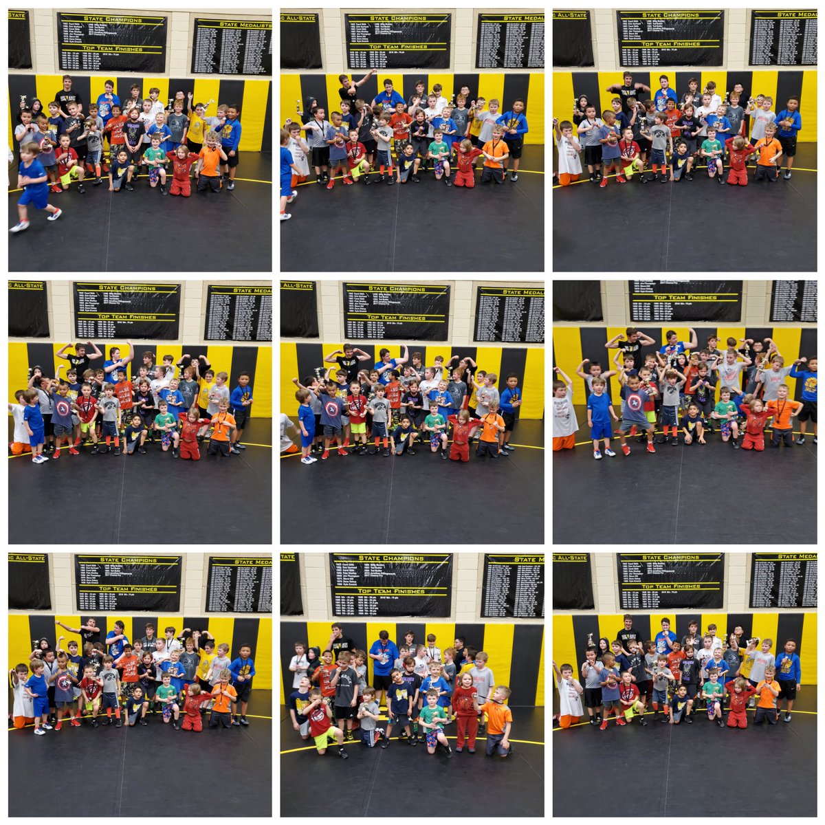 LincolnSquires's tweet photo. Thankfully, their ability to wrestle far exceeds their ability to take a group photo! #havingfunwithit
#SquiresPride https://t.co/wjecS4AaSf