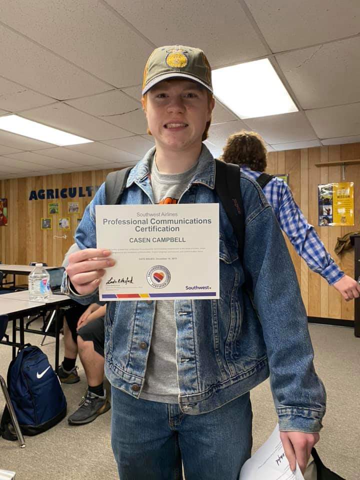 DavidKCampbell5's tweet photo. Congratulations to our 1st 5 Certification Recipients of 2020! They all earned the Southwest Airlines Professional Communications Certification through iCEV! #batesvilleARffa #batesvillepioneers #industrycertifications￼ #ThisIsArAgEd

 ICEV - Online CTE Curriculum https://t.co/tJNfxz5WZY