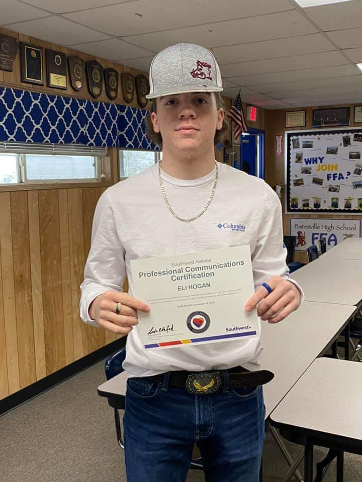 DavidKCampbell5's tweet photo. Congratulations to our 1st 5 Certification Recipients of 2020! They all earned the Southwest Airlines Professional Communications Certification through iCEV! #batesvilleARffa #batesvillepioneers #industrycertifications￼ #ThisIsArAgEd

 ICEV - Online CTE Curriculum https://t.co/tJNfxz5WZY