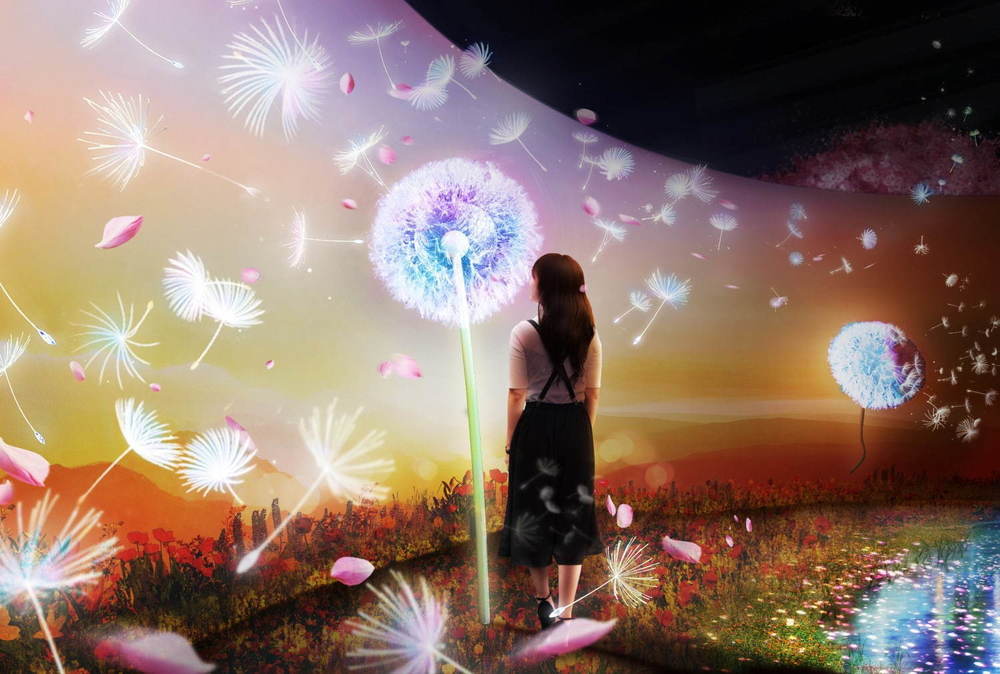 日本橋で「フラワーズバイネイキッド 2020 ー桜ー」デジタルアートで楽しむお花見、“桜”イメージの限定ドリンクも - fashion-press.net/news/55754
