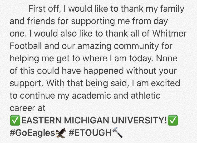 WallingZach's tweet photo. ✅COMMITTED🦅 #ETOUGH https://t.co/NxPdafnyhB