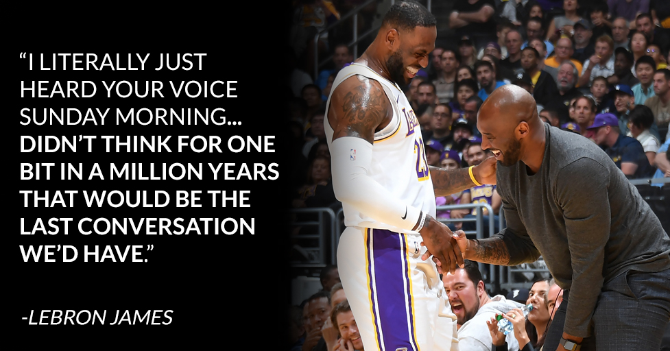 LeBron James was moved to tears opening up about the late and great Kobe Bryant and took to social media to express just how much he loves his "big bro." #TwentyFourever eonli.ne/38KPDI9