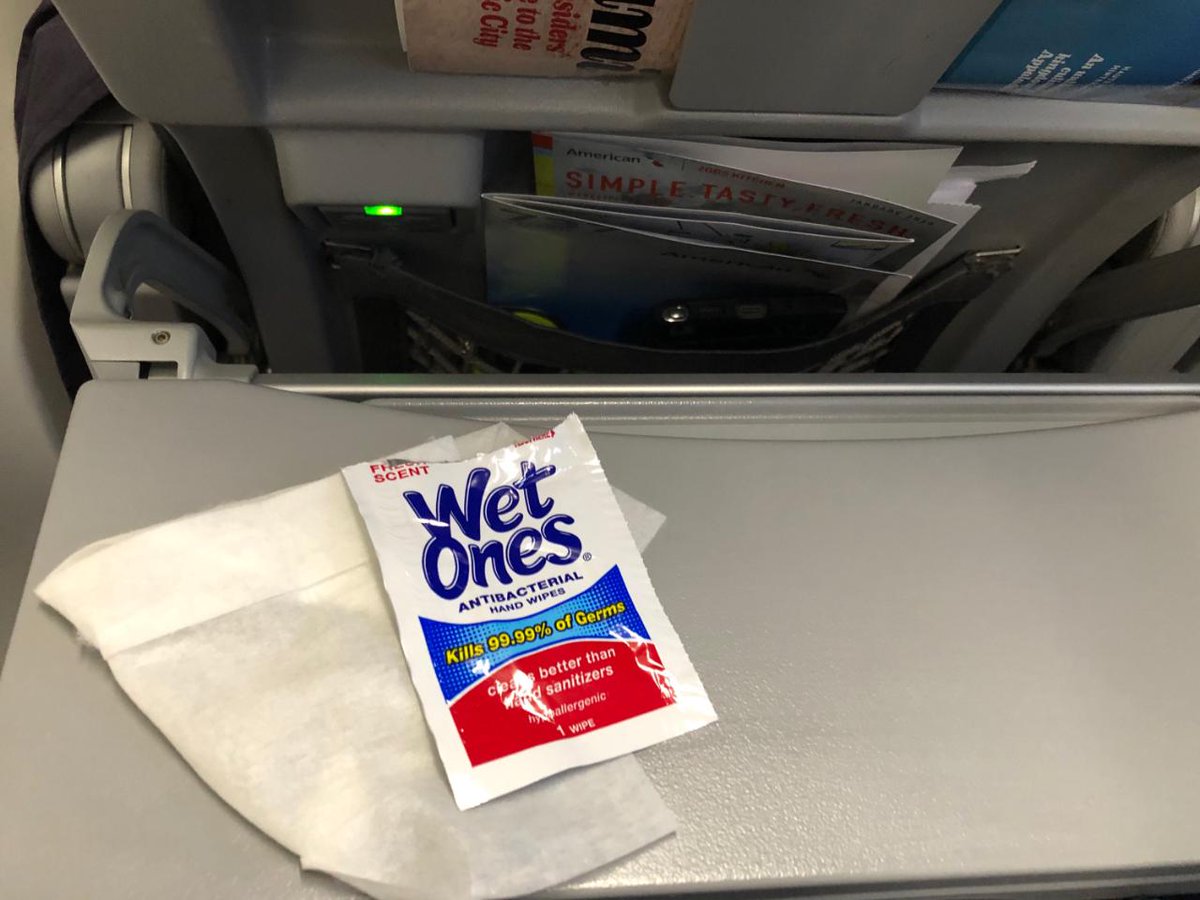 JenFellFox's tweet photo. Wiping down all the things...including whomever may be my middle seatmate. #ShhhhhGoWithIt #NotTodaySatanFluGerms https://t.co/qLlqdii9zb