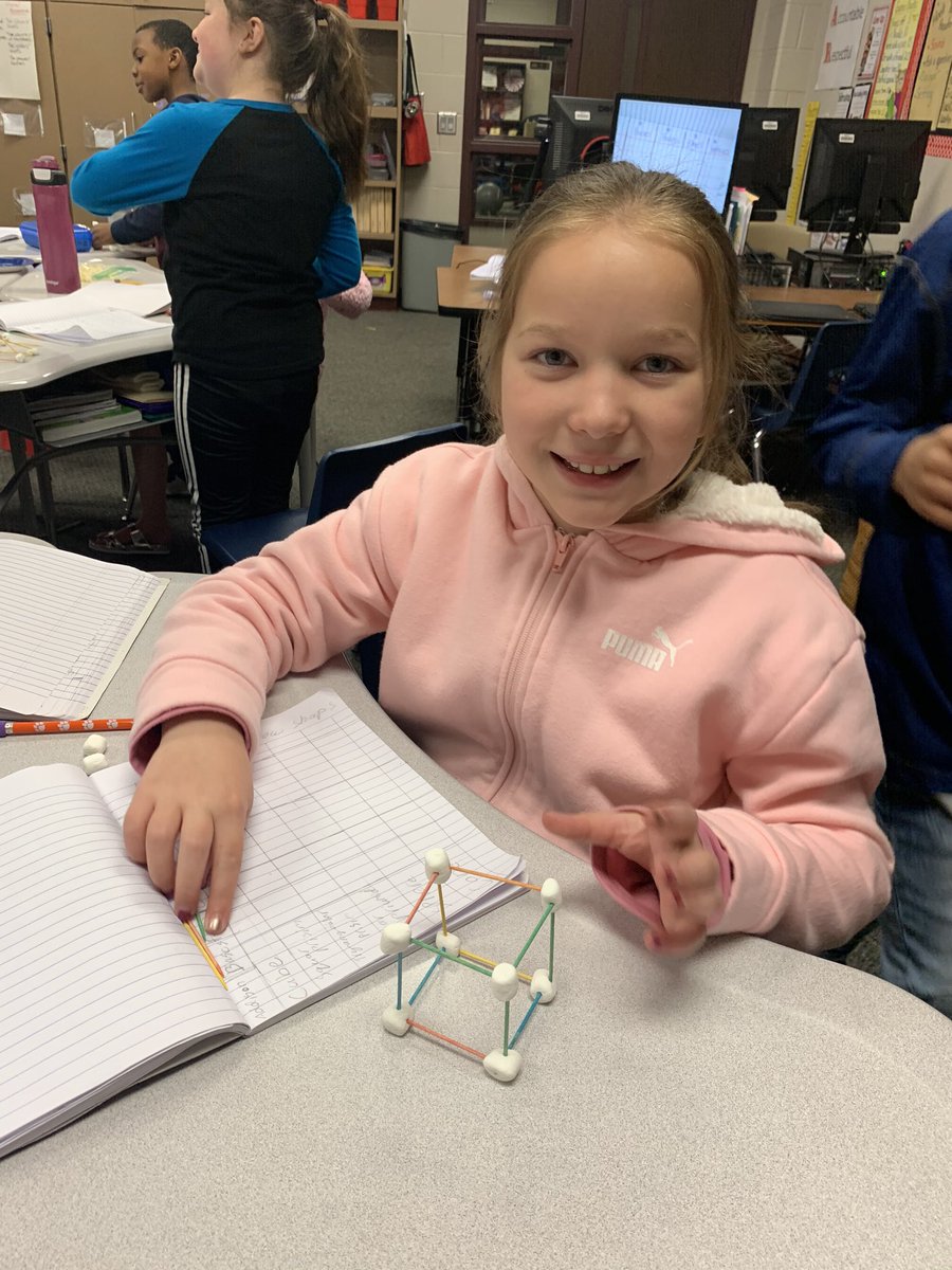 RobinZorkic's tweet photo. Constructing 3D shapes and recording their faces, vertices, and edges. #eseSOAR https://t.co/MQEruc3NFG