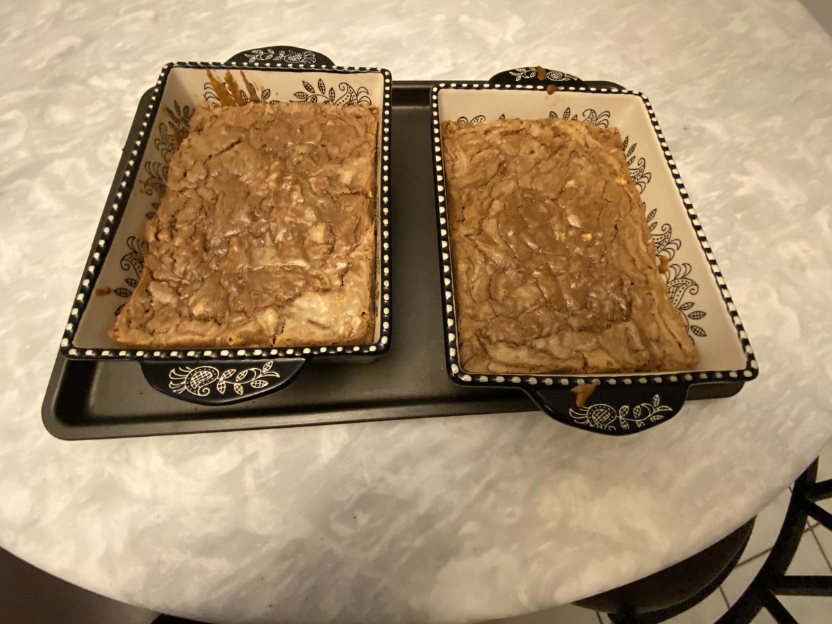 mcterzakis's tweet photo. Look, it’s some stuff I made. #blondies #mondaynightbaking https://t.co/18D7YoSNrm