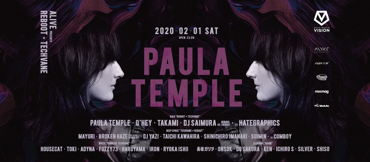 #blockfm #radio_REBOOT での2020年初の120分SP放送でも、ここ1,2年のワールドワイドなシーンの流れから見ても、改めてインダストリアルテクノが今年はくるっ！！という会話がありましたが、早速大本命の"Paula Temple"が2/1に再来日を果たします。そこで、勿論、パーティ...
facebook.com/takami.info/po…