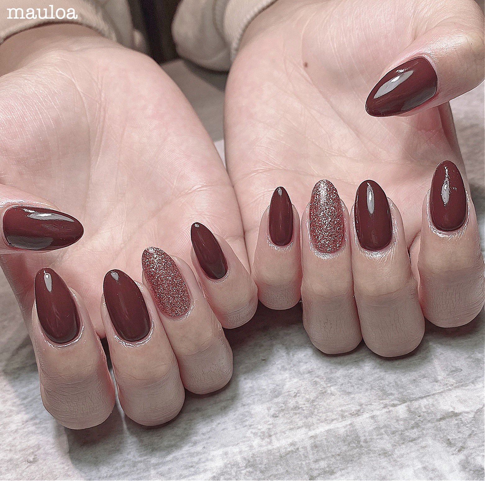 Mauloa ボルドーネイル 美爪すぎる いつもありがとうございます ネイル ネイルデザイン 冬ネイル 冬ネイル19 ボルドーネイル デザインチップ 阿部野 Naildesign ミラーネイル Mananails くすみカラーネイル Nail ネイル 天王寺ネイル