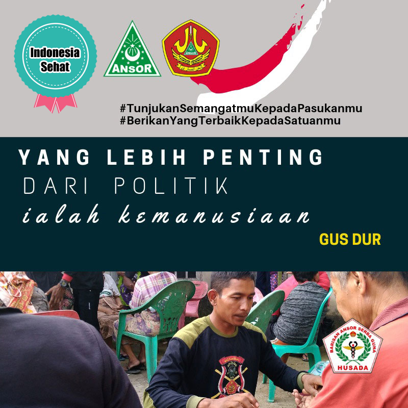 Weare_Basada's tweet photo. Semangat beraktivitas untuk sahabat Basada semua. Semoga dimudahkan segala urusan kita dan membawa kebaikan.

@Official_Ansor
@BANSERSATKORNAS
@AlissaWahid
@GUSDURians
@yuniantomastenk

#IndonesiaSehat
#BasadaUntukAnda https://t.co/h4VfDcEFUl