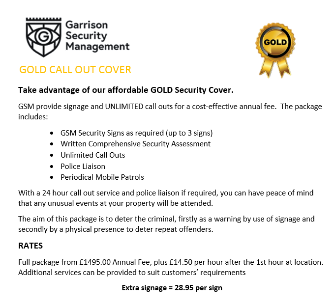 GarrSecurityM's tweet photo. Here at GSM we offer a range of call out packages to suit everyone's needs. For more details please don't hesitate to contact us enquiries@garrison-security.com or +44 (0)1636 678123.

#Security #GSM https://t.co/tsGJrFbZvZ